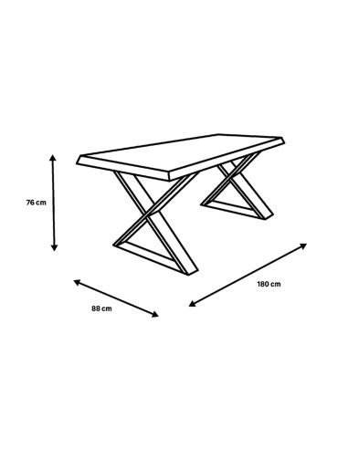 Mesa de comedor fija madera de nogal maciza 03