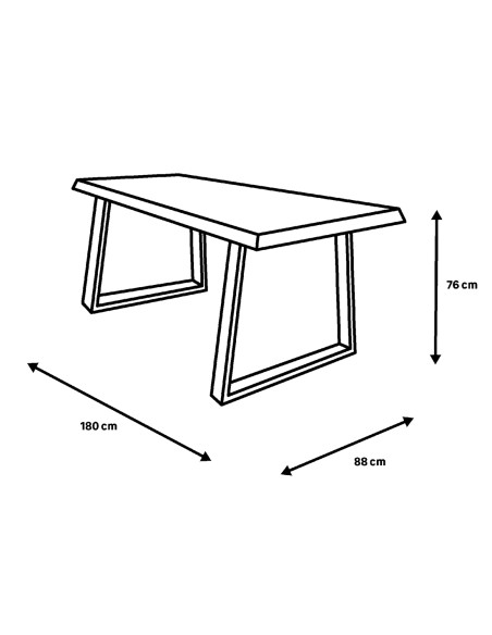 Mesa de comedor fija madera de nogal maciza 03