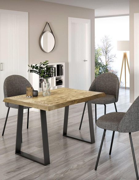 Mesa de comedor fija madera de fresno 02